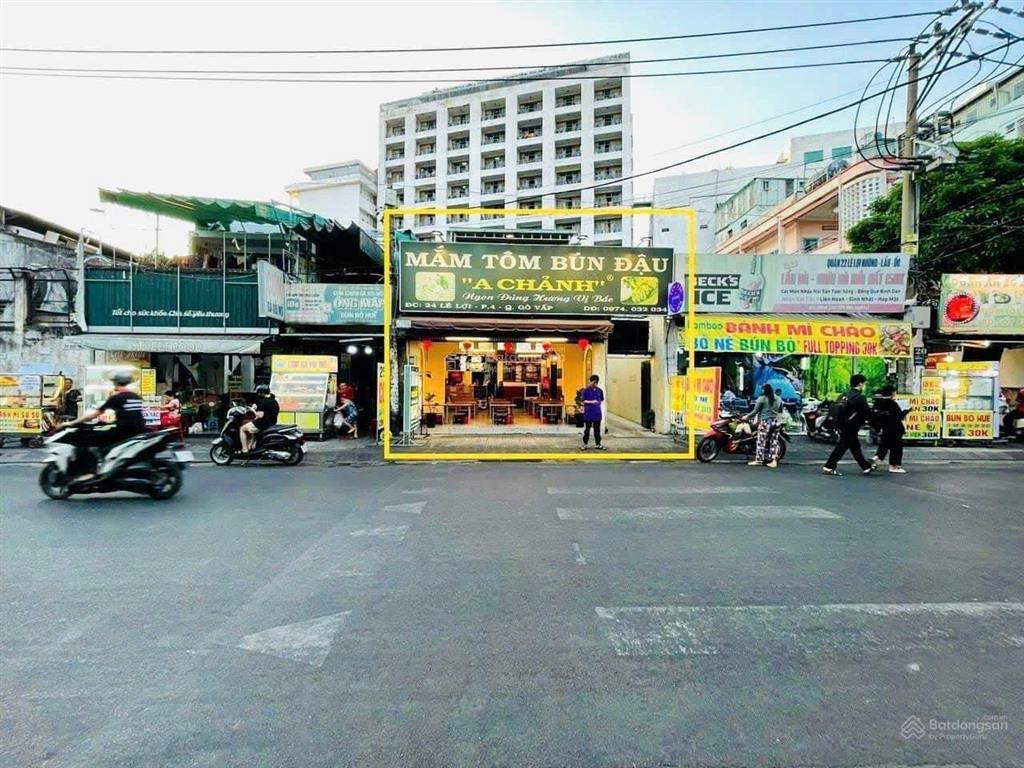 Bán nhà mặt tiền kd sầm uất 24 lê lợi p4 gò vấp, cn 208.4m2 (7.1x26m nở hậu 8.9m) đang cho thuê