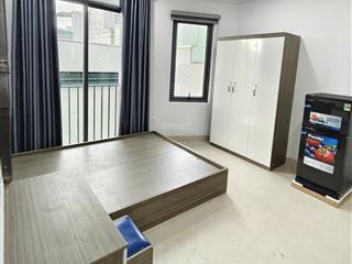 (cực hiếm) căn hộ studio 28m2 mới khai trương ngõ 58 trần bình  có phòng bếp riêng  nhận xe điện