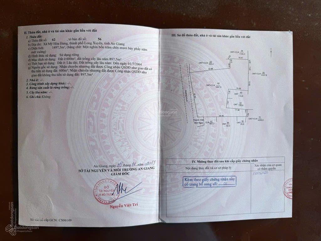 Bán hơn 27 công đất giữa lòng tp long xuyên, an giang bên dòng sông hậu