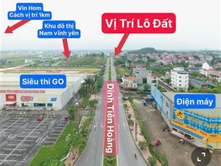 E bán lô đất mặt trục chính kinh doanh đường đinh tiên hoàng. mặt tiền 8,4m x24m=202m