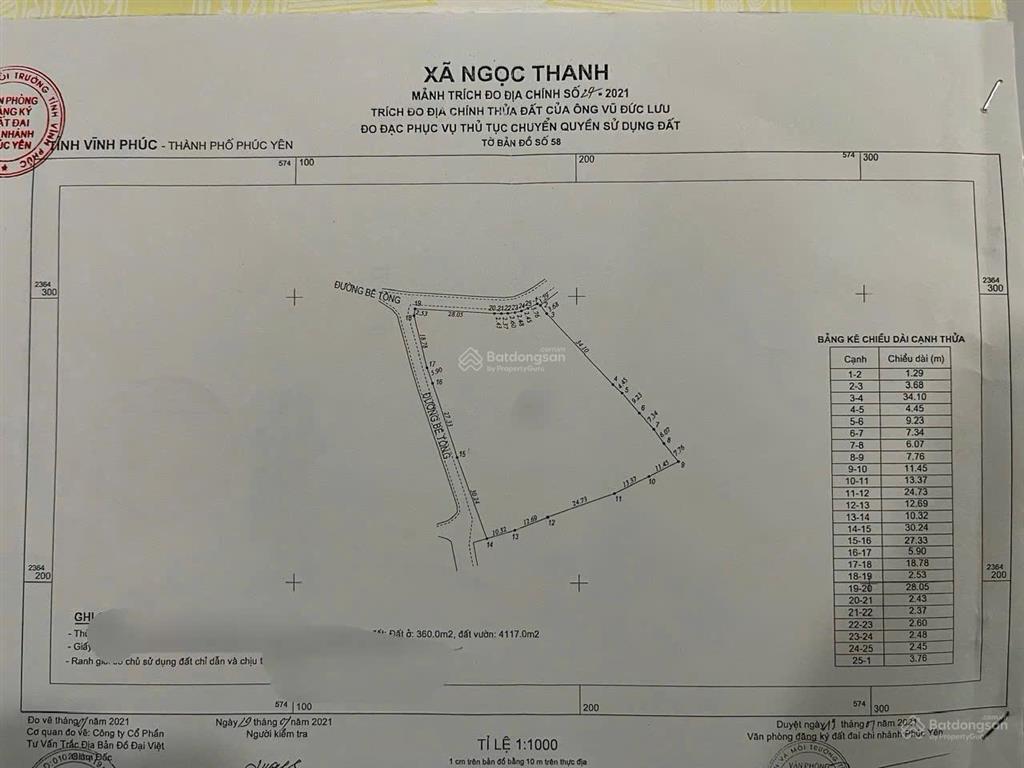 Chỉ vài triệu /m2 lô đất góc 4477m2 tại ngọc thanh, phúc yên, vĩnh phúc. cạnh bên flamigo đại lải