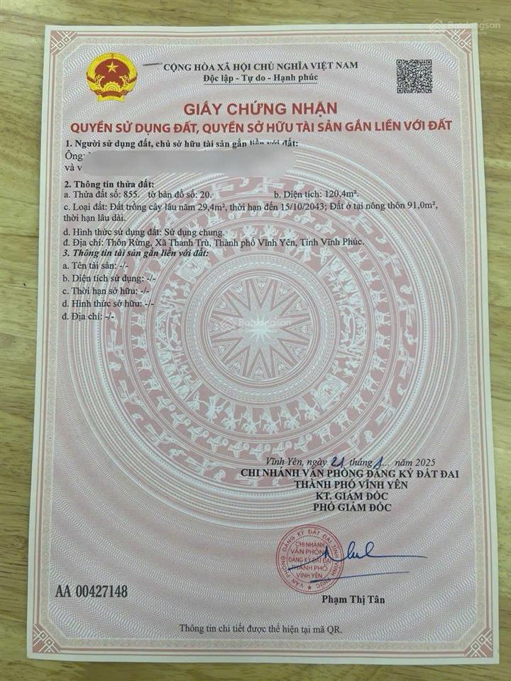 Chính chủ bán nhà 2 mặt tiền  trung tâm vĩnh yên  gần vinhomes.  0986 394 *** tỉnh