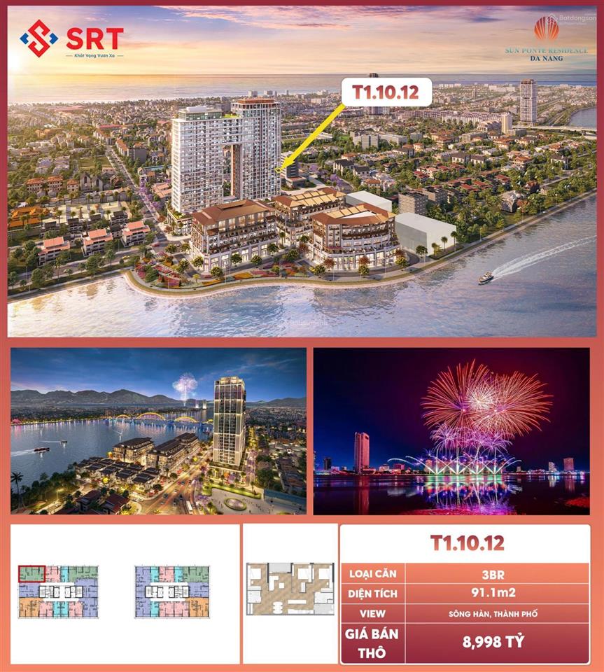 Cần bán gấp căn góc 3 phòng ngủ view trực diện sông hàn, giá tốt thị trường