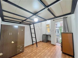 Cho thuê căn hộ gác balcon full nt 25m2 thoáng mát ngay siêu thị big c đh y khoa pnt q10