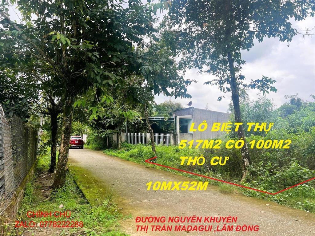 Chính chủ cần bán lô biệt thự ngay đường 30/4 502m2 (10mx50m) có 100m2 thổ cư chỉ 2tỷ500