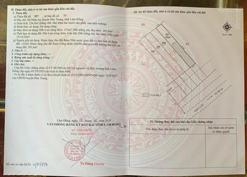 Giảm hẳn 2 tỷ! cần bán đất mt kinh doanh quốc lộ 20 hiệp an, gần chùa quán thế âm, 227m2 giá 6.2 tỷ