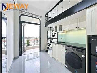 Duplex ban công 28m2 mới xây 100% full nội thất  máy giặt riêng