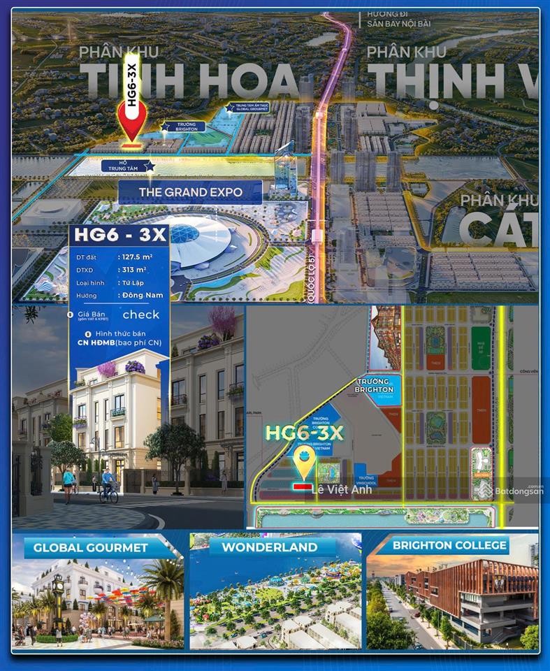 Biệt thự tứ lập hg63x vinhomes cổ loa phân khu tinh hoa, giá 51 tỷ đẳng cấp sống sang trọng