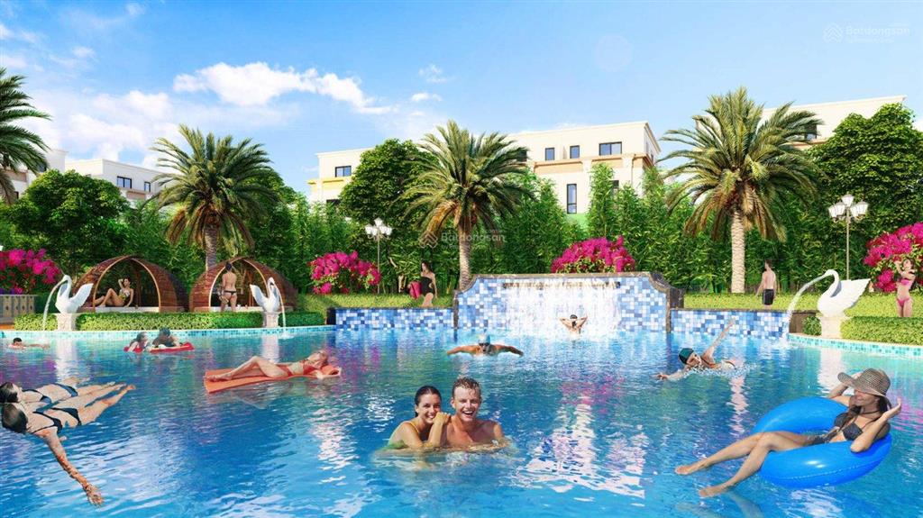 Bán biệt thự song lập thiên nga 136m² hướng tây nam, view công viên, bể bơi vinhomes global gate