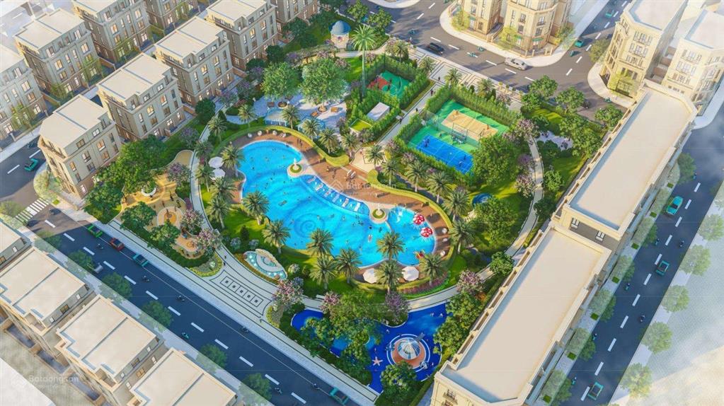 Bán biệt thự song lập thiên nga 136m² hướng tây nam, view công viên, bể bơi vinhomes global gate