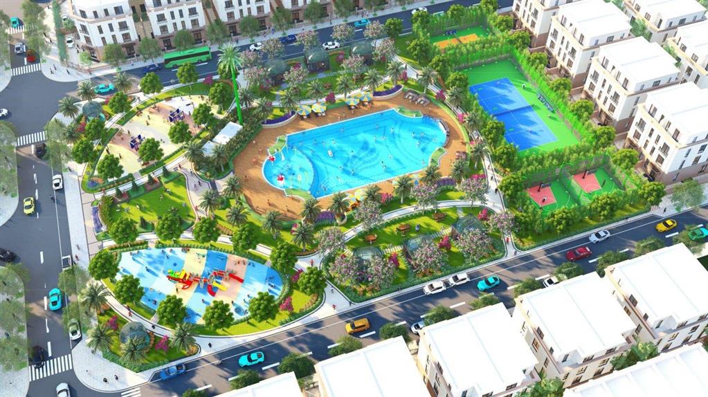 Bán biệt thự song lập thiên nga 136m² hướng tây nam, view công viên, bể bơi vinhomes global gate