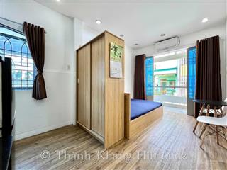 Căn hộ studio bancol lớn thoáng mát  full nội thất  đối diện nhà hát hoà bình  việt nam quốc tự