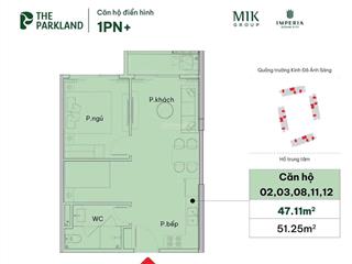 Quỹ căn 1pn+ imperia ocean park 2  the parkland chỉ 56tr/m2  vốn chỉ 350tr  htls đến quý 1/2029