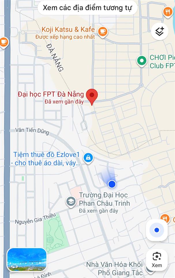 # Lô Góc 2 Mặt Tiền đường 7.5m giữa ĐH FPT, ĐH Phan Châu Trinh, 4.x tỷ