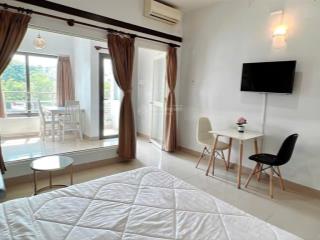 Cho thuê căn hộ quận 1 38m2 1 phòng ngủ ban công ngay gần chợ tân định , công viên lê văn tám