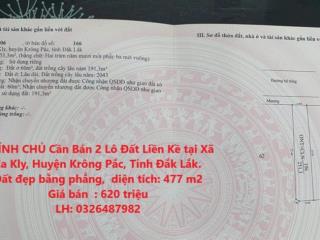 CHÍNH CHỦ Cần Bán 2 Lô Đất Liền Kề tại Xã Ea Kly, Huyện Krông Pắc, Tỉnh Đắk Lắk.