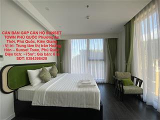 CẦN BÁN GẤP CĂN HỘ SUNSET TOWN PHÚ QUỐC - CĂN GỐC 2 VIEW Biển VÀ Đồi, GIÁ TỐT NHẤT THỊ
