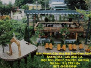 CHÍNH CHỦ CẦN Bán Nhanh Căn Nhà Mái Thái Cam Ranh - Khánh Hòa - GIÁ ĐẦU TƯ.
