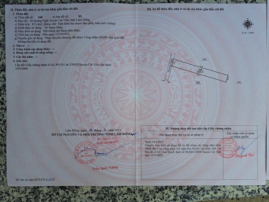 ĐẤT ĐẸP - GIÁ TỐT - Bán GẤP Lô Đất Tiềm Năng Tại Xã Quảng Ngãi, Cát Tiên, Lâm Đồng