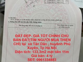 ĐẤT ĐẸP- GIÁ TỐT CHÍNH CHỦ BÁN ĐẤT(TÌM NGƯỜI MUA THIỆN CHÍ) tại huyện Phú Xuyên, Tp Hà Nội