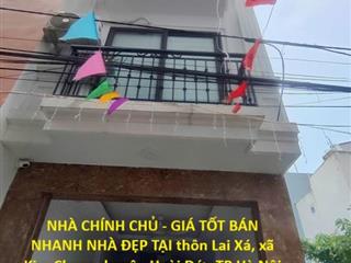 NHÀ CHÍNH CHỦ - GIÁ TỐT BÁN NHANH NHÀ ĐẸP TẠI huyện Hoài Đức TP Hà Nội
