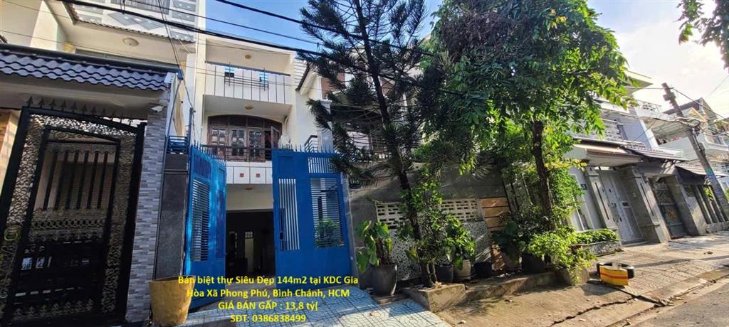 Bán biệt thự Siêu Đẹp 144m2 tại KDC Gia Hòa Xã Phong Phú, Bình Chánh, HCM