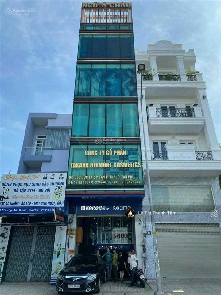 Giảm 4 tỷ! bán tòa nhà góc 2 mặt tiền độc lập, tân phú  5x40m  hầm 7 tầng  200tr/th 33tỷ về 28tỷ