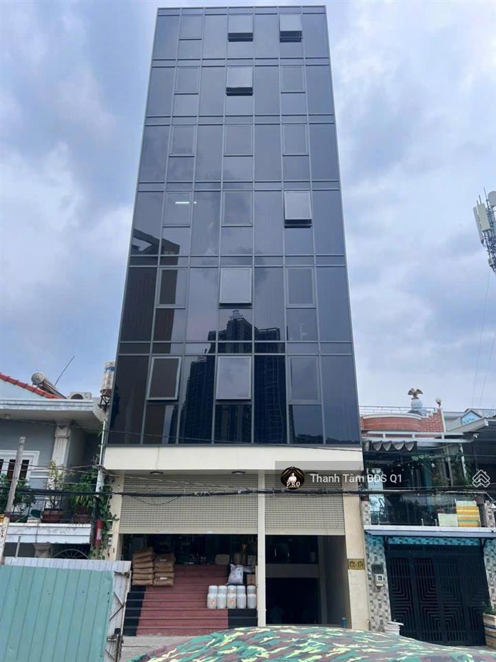 Building vp đẹp sang mt tô hiến thành, p14, q10  ngang lớn 120m2  7 tầng thang máy  hđt 100tr/th