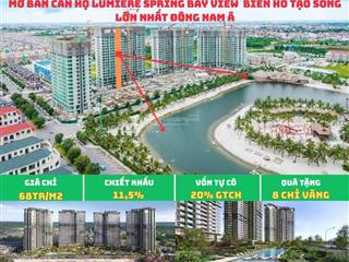 Quỹ căn ngoại giao 2pn view hồ còn quà tặng ( vàng ) , chiết khấu cao lumire srpingbay