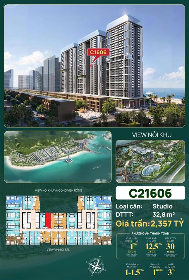 Bán cc sun centro town, 2 tỷ, 34m2, 1pn, 1wc, bãi cháy, hạ long, quảng ninh