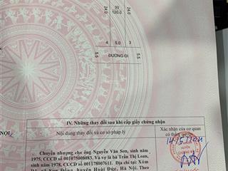 Đất tái định cư hoàng văn thụ, chương mỹ, hà nội, diện tích 120m², mặt tiền 5m, giá 2 tỷ xíu xiu