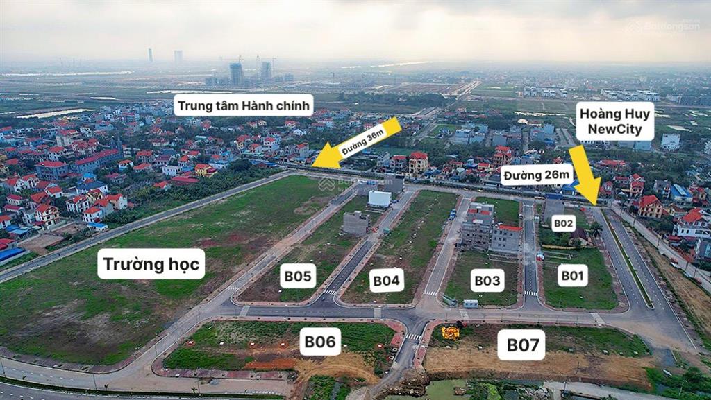 Bán đất nền tđc đầy đủ các diện tích, tầm giá khu vực bắc sông cấm, gần trung tâm hành chính mới