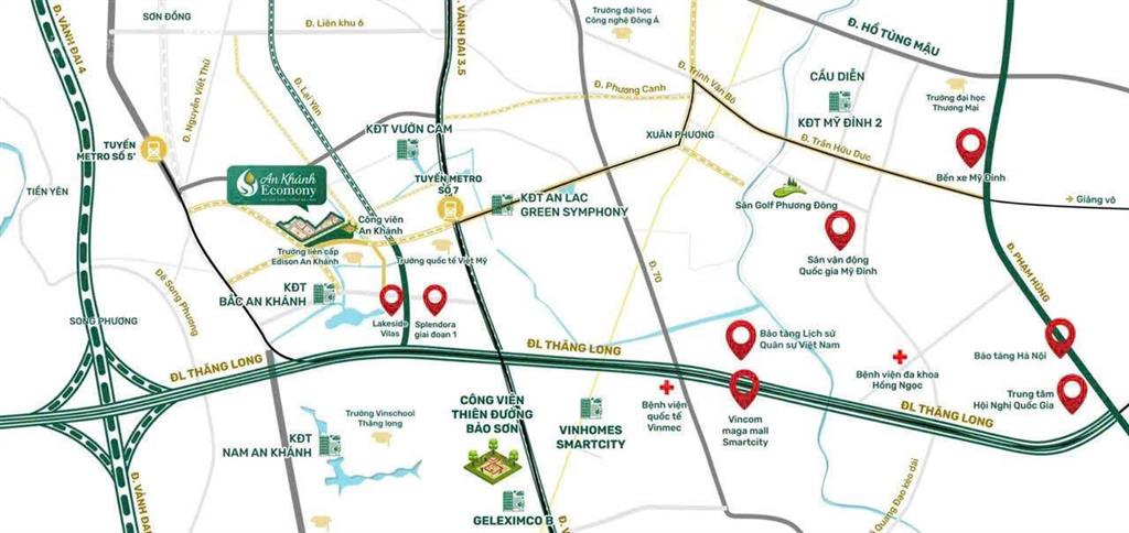 Bán liền kề ecomony an khánh  chỉ 190tr/m2  cách mỹ đình 15p đi xe