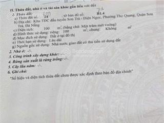 Hàng đẹp! lô đất mặt tiền đường thành vinh 3, sơn trà