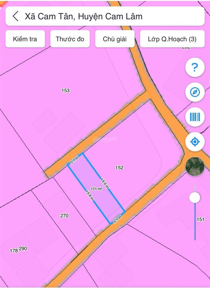 Đất full thổ cư 100m2 gần chợ cam tân, cam lâm vùng an toàn