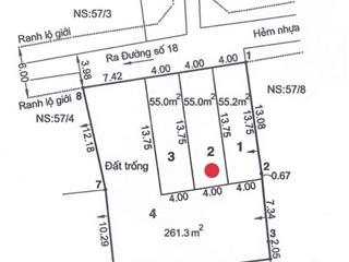 Lô đất đẹp ngay gigamall giá chỉ hơn 4 tỷ full thổ cư