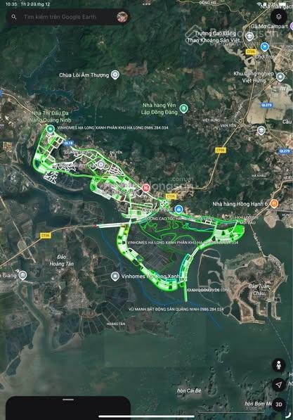 Bán đất biệt thự đảo hoa nối liền dự án vinhomes hạ long xanh. vị trí siêu vip