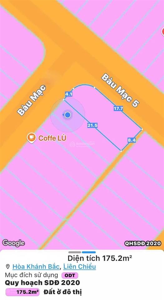 178m2, lô góc 2 mặt tiền bàu mạc 5, vị trí cực đẹp chỉ 8.5 tỷ liên chiểu.