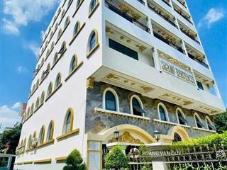 Tòa chdv 1 hầm 6lầu góc 2mt bưng ông thoàn ~ 15m*66m = 1000m2. dt sàn  1700m2. thu nhập  250tr/th