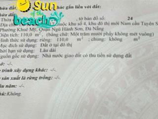 Bán đất tặng nhà đoàn khuê, khuê mỹ, ngũ hành sơn, đà nẵng, 9 tỷ, 110m2 bao đẹp