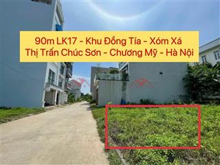 CHÍNH CHỦ BÁN LÔ ĐẤT 90M DỊCH VỤ ĐỒNG TÍA-TT CHÚC SƠN-CHƯƠNG MỸ-HÀ NỘI