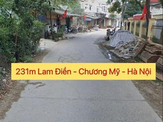 CHÍNH CHỦ CẦN BÁN LÔ ĐẤT 231M TẠI LAM ĐIỀN-CHƯƠNG MỸ-HÀ NỘI