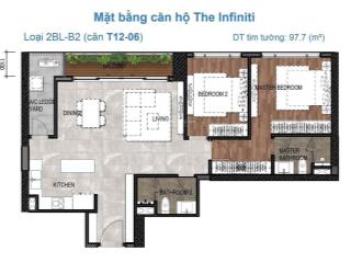 Chính chủ cần bán căn hộ 2pn 98m2 infiniti hướng đb, giá rẻ nhất, view thoáng mát 0399 418 ***