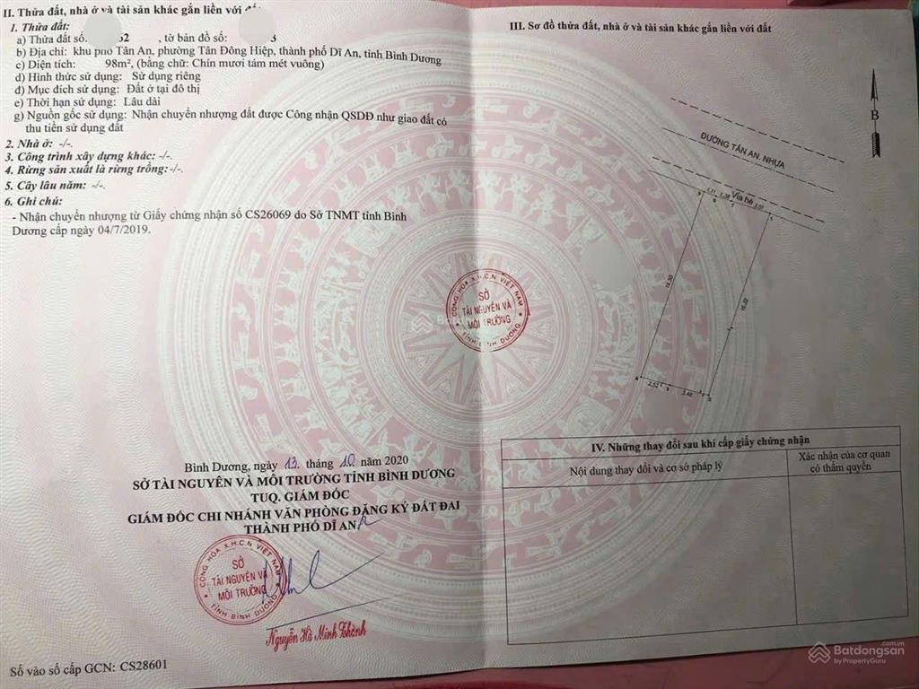 Nhà gần ngã tư bình thung, phường tân đông hiệp, tp dĩ an