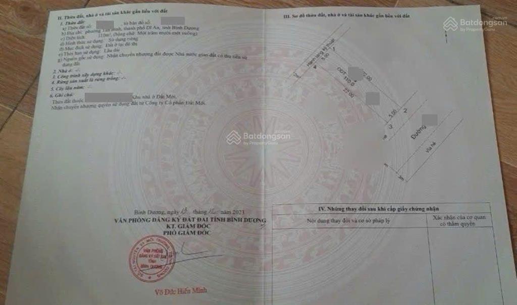 Đất kdc đất mới phường tân bình, tp dĩ an