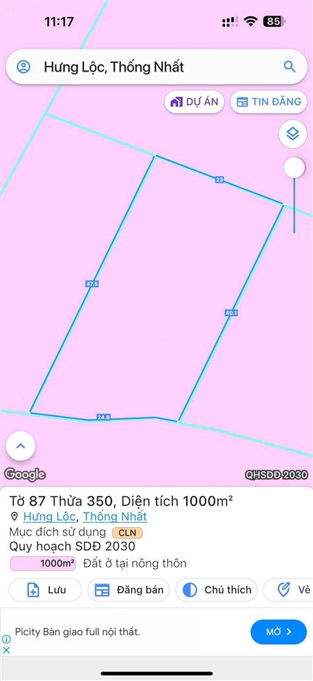 Đất sào đường 769 vào 50m, khu dân cư, đường thông thoáng, giá bằng khung nhà nước