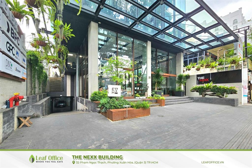 Cho thuê văn phòng tòa nhà the nexx phạm ngọc thạch quận 3  120m2 sẵn nội thất, không gian xanh
