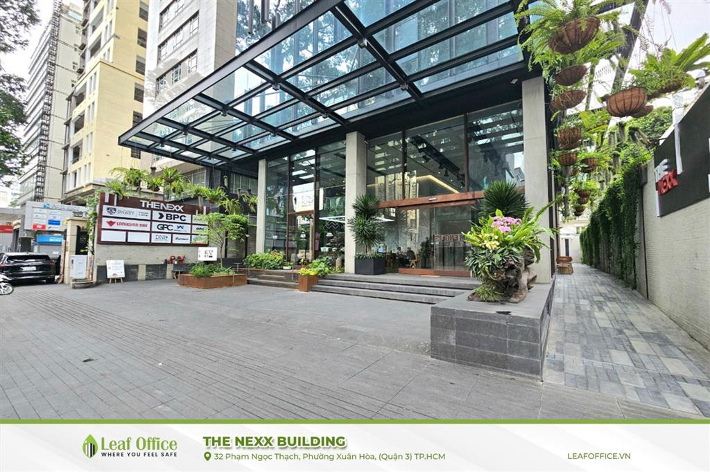 Cho thuê văn phòng tòa nhà the nexx phạm ngọc thạch quận 3  120m2 sẵn nội thất, không gian xanh