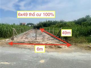 Cần bán lô đất thổ cư mặt tiền đường nhựa nguyễn thị thạo, củ chi, tp hcm dt 300m2 giá siêu đầu tư