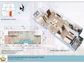 Bán căn 53,7m2 2pn, 2vs view đối diện quảng trường, phố đi bộ  0941 037 ***